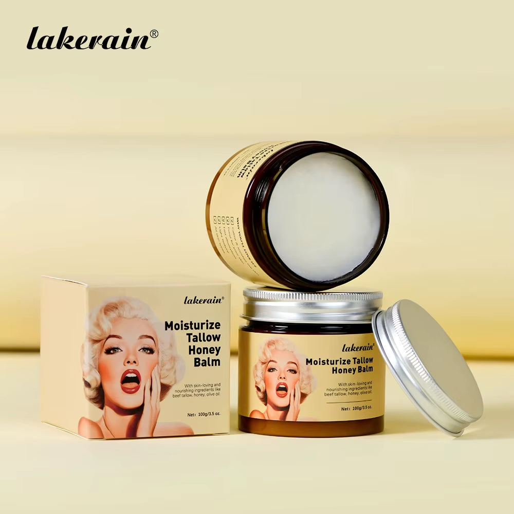 Whipped Beef Tallow and Honey Balm Moisturizing Beef Tallow Face Cream Body Lotion Grass Fed Grass Finished Face Cream Care